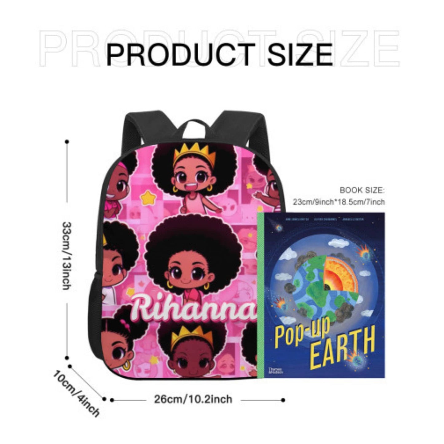Personalised Affirmation Back Pack For Melanin Brown Girls