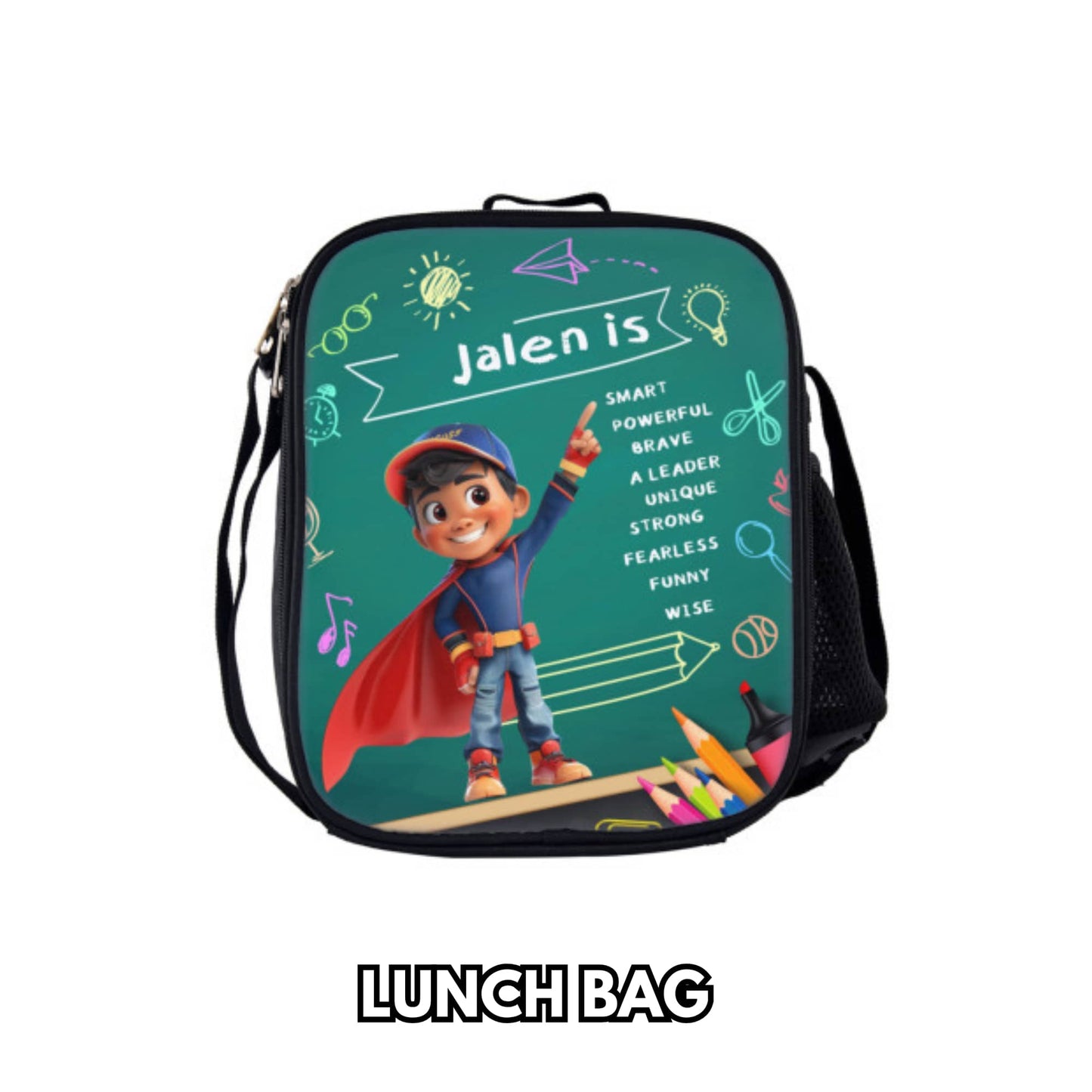 3 Piece Personalised Backpack Set For Kids