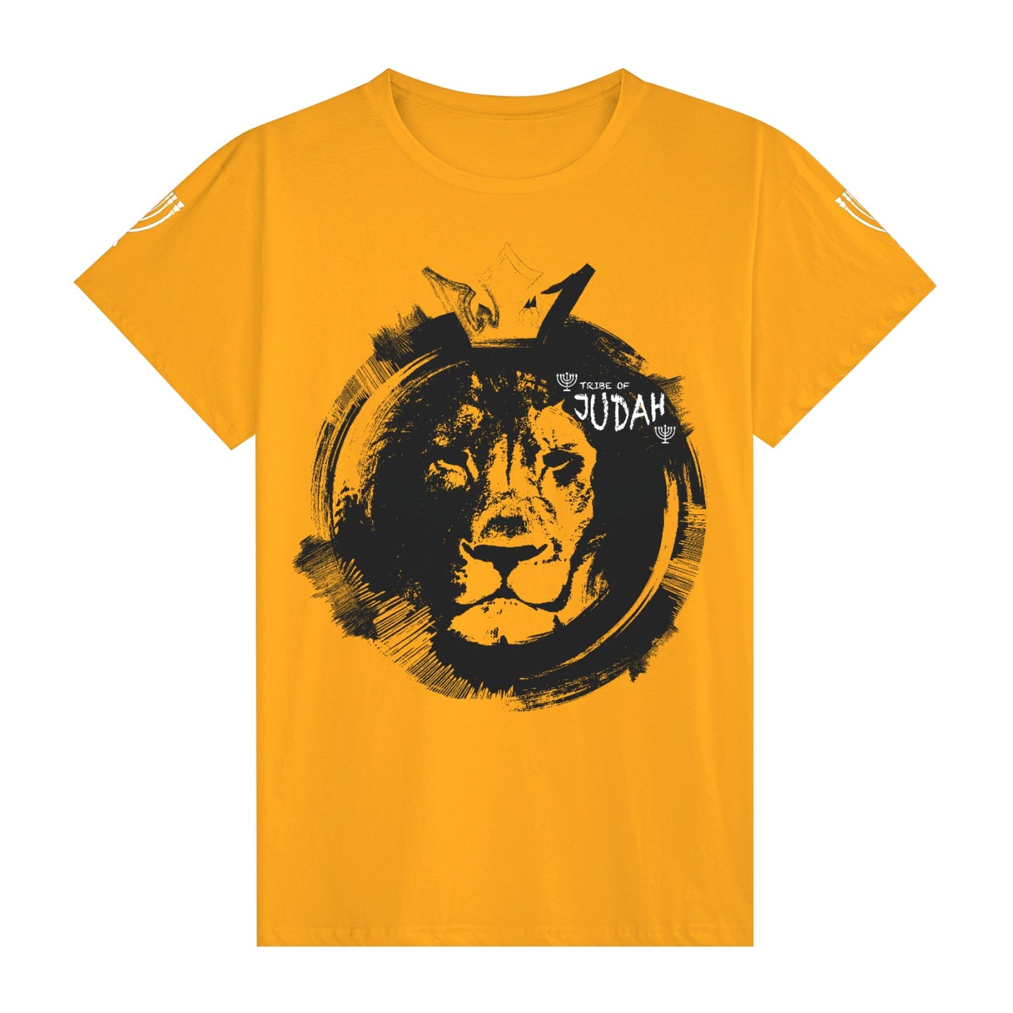 4 Sides Simple Print Cotton Unisex T-shirt Short Sleeve