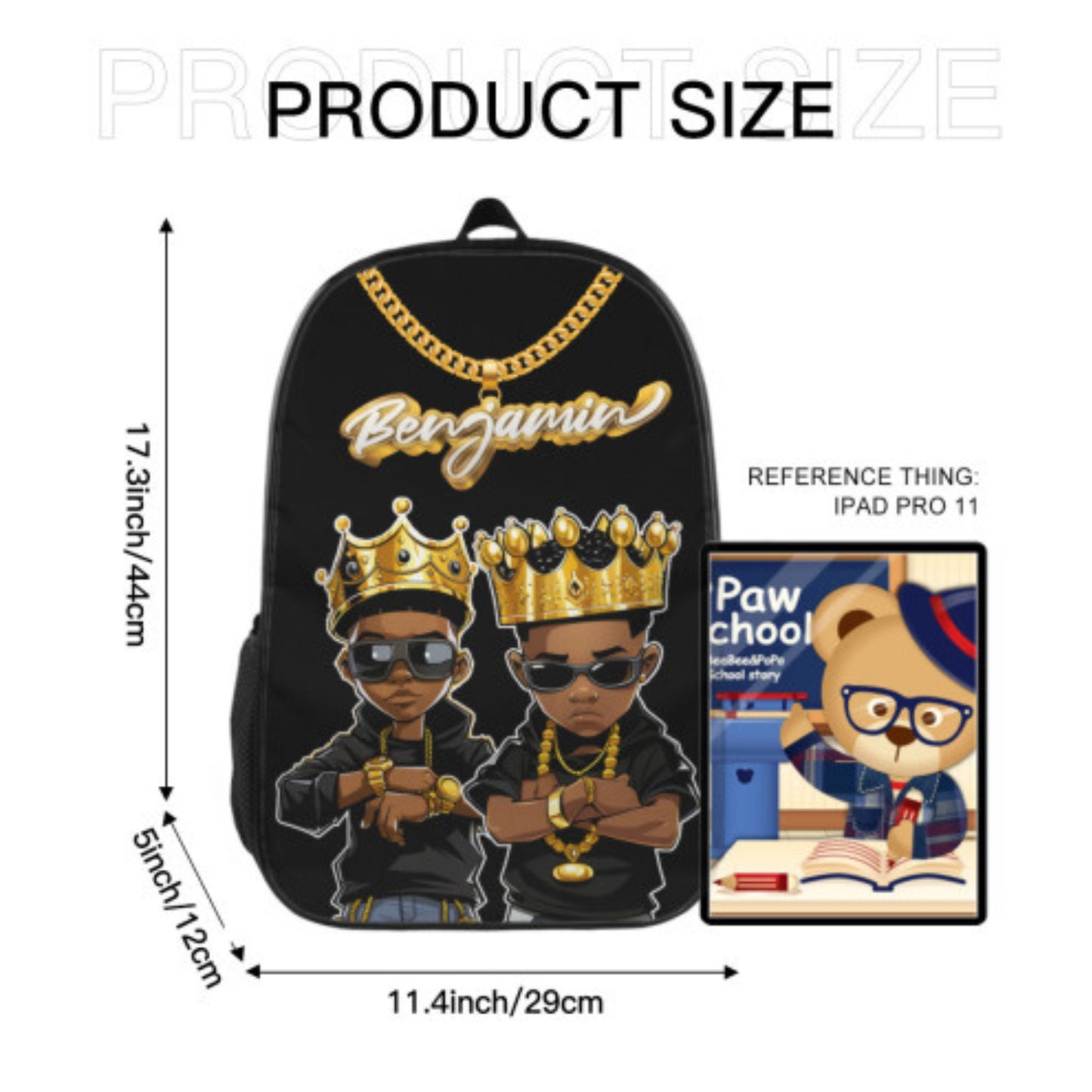 Personalised Name School Bag For Boys