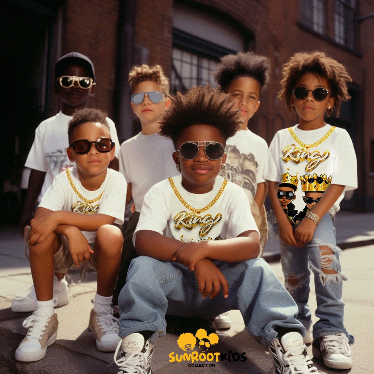Young King T-shirt White