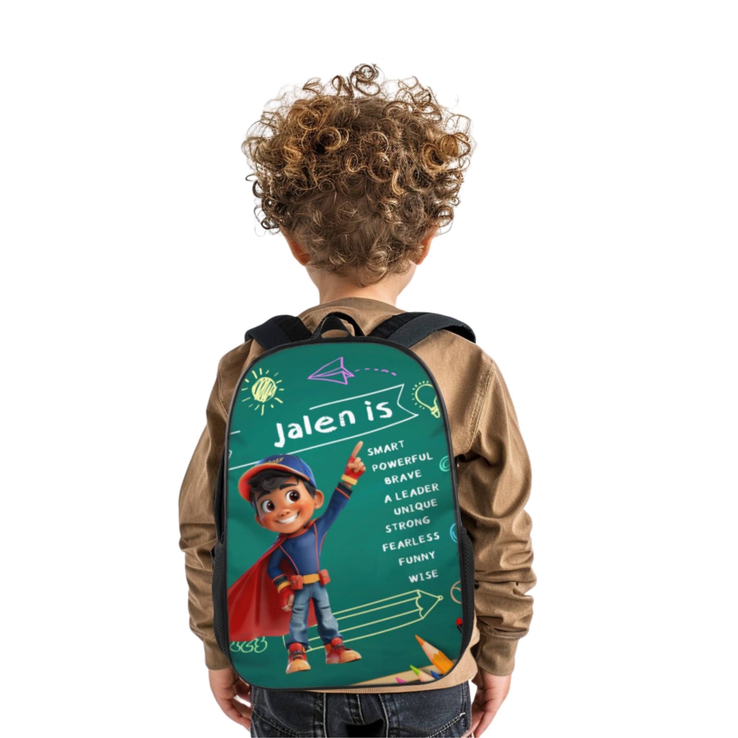 3 Piece  Personalised Backpack Set For Kids