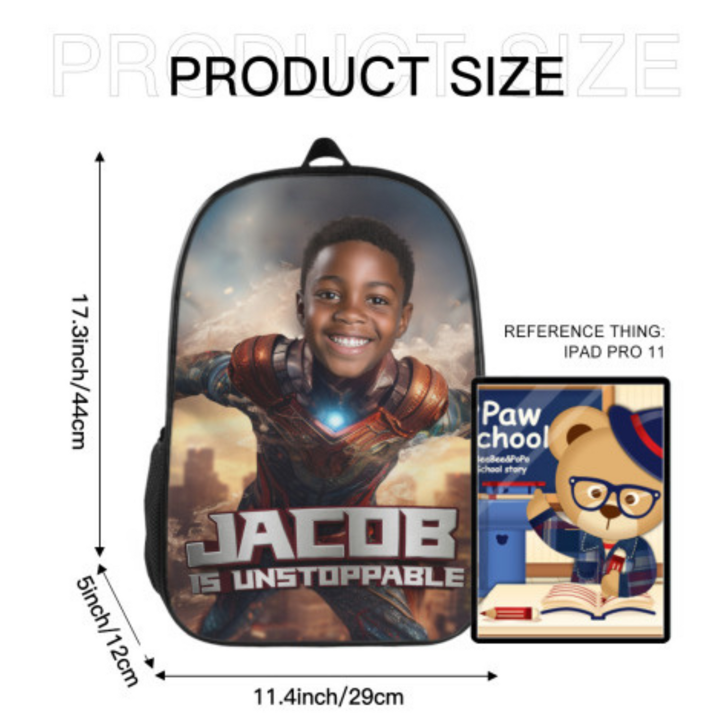 Custom Super Hero School Bag For Boys