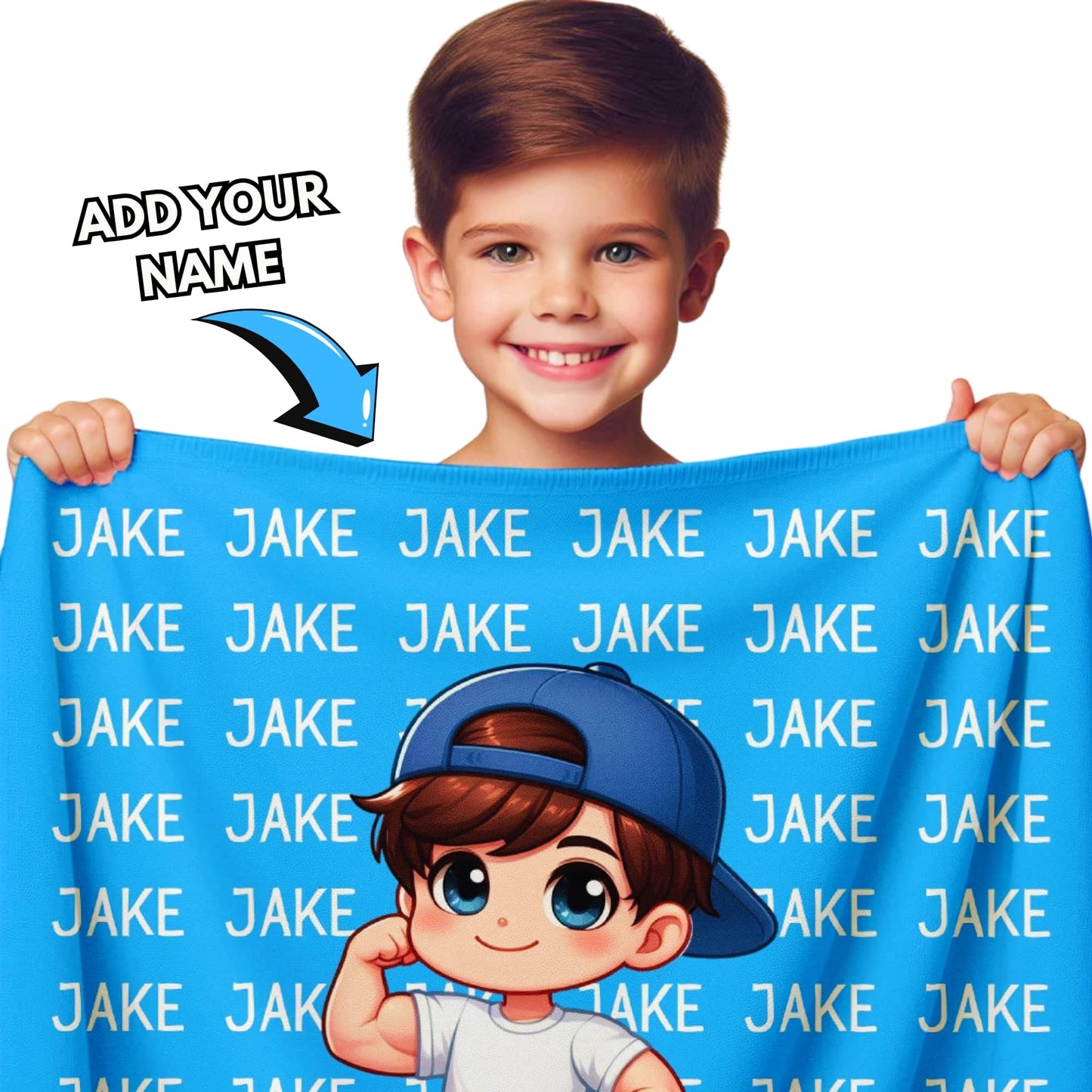 Custom Name Character For Boys Blanket