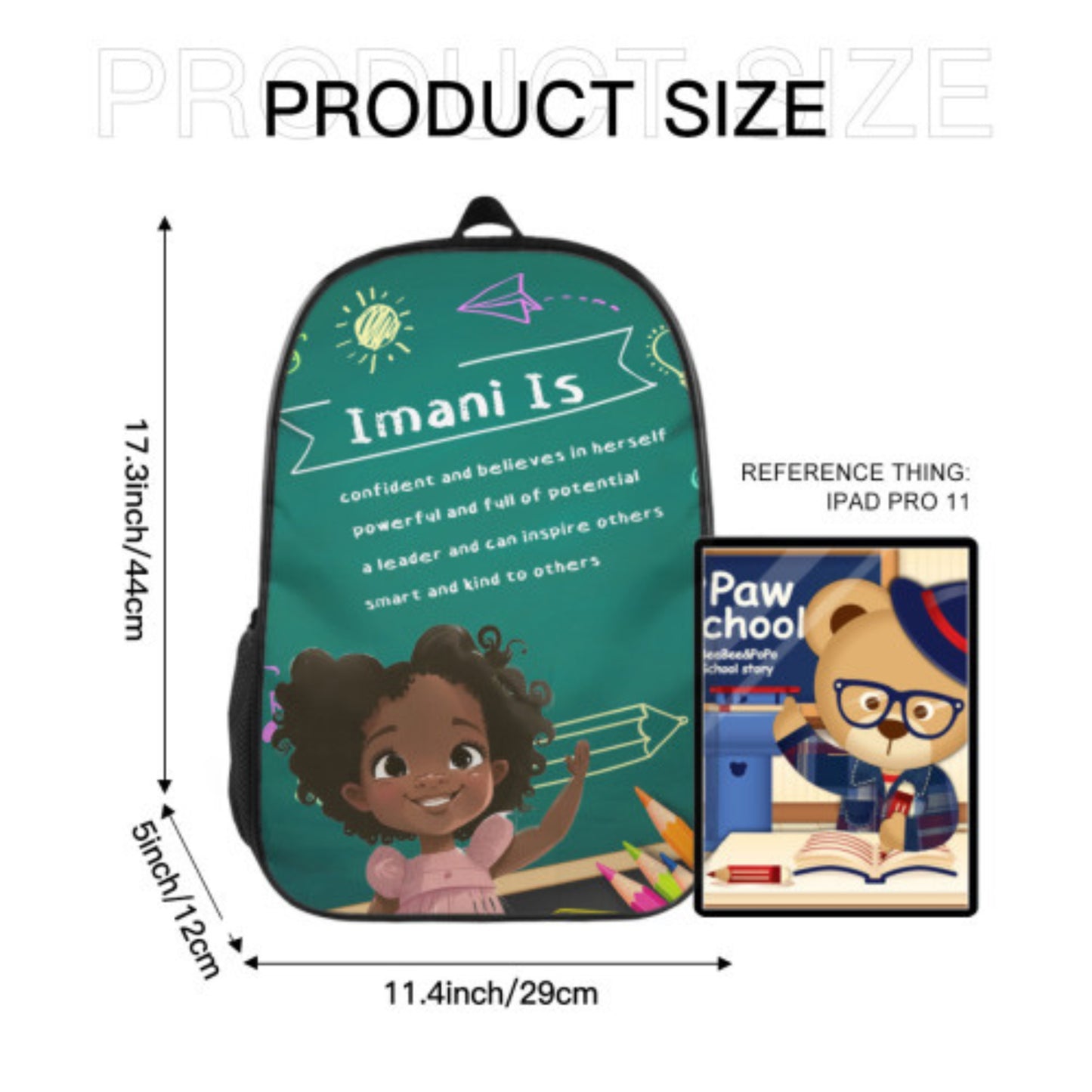 Personalised Affirmation Backpack For Girls