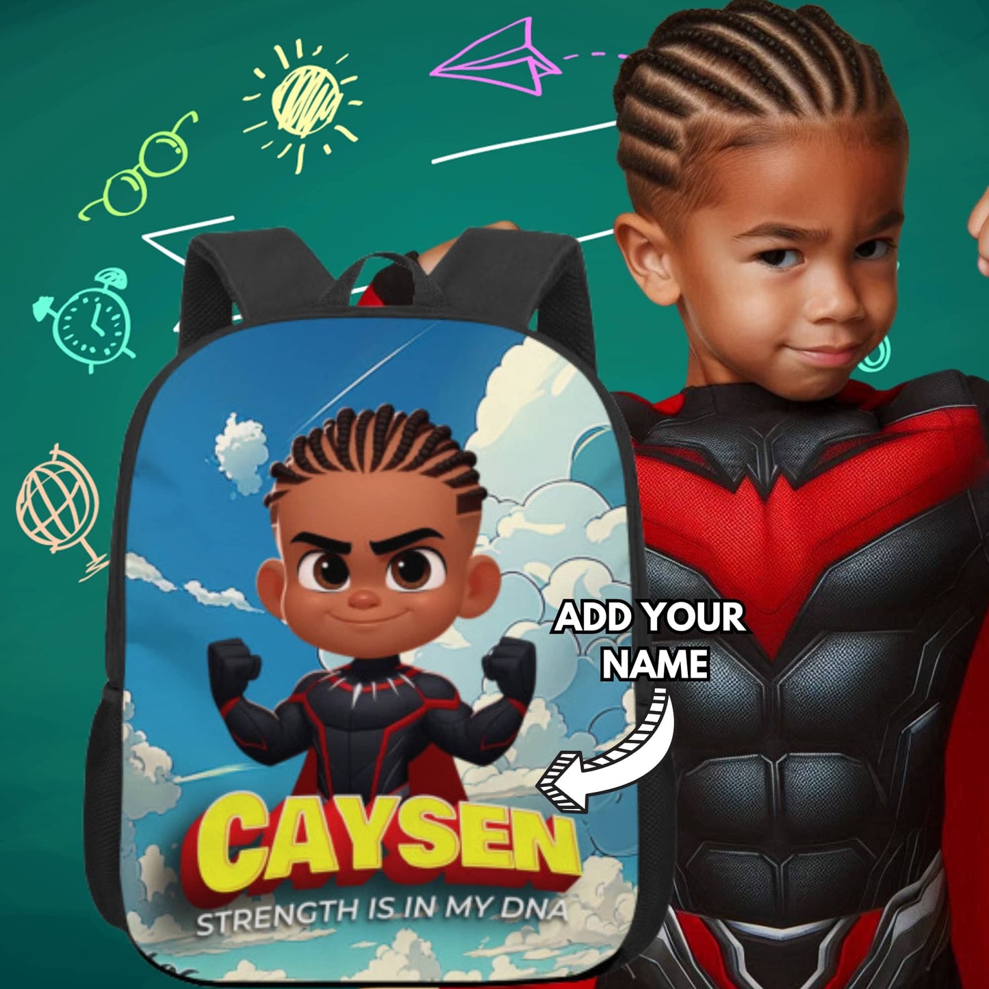 Personalised Children's School Bag For Boys