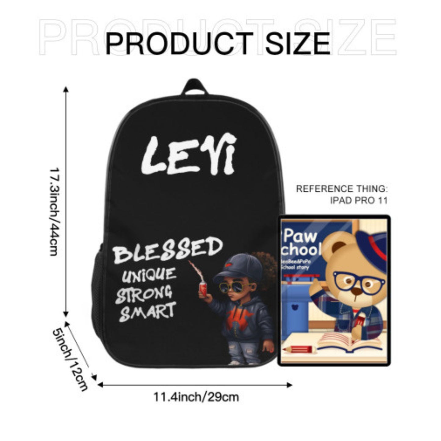 Custom Name Childrens School Bag