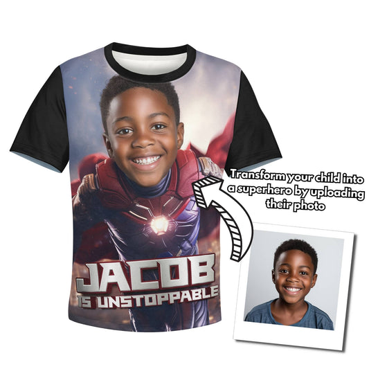 Custom Personalised Super Hero T-shirt