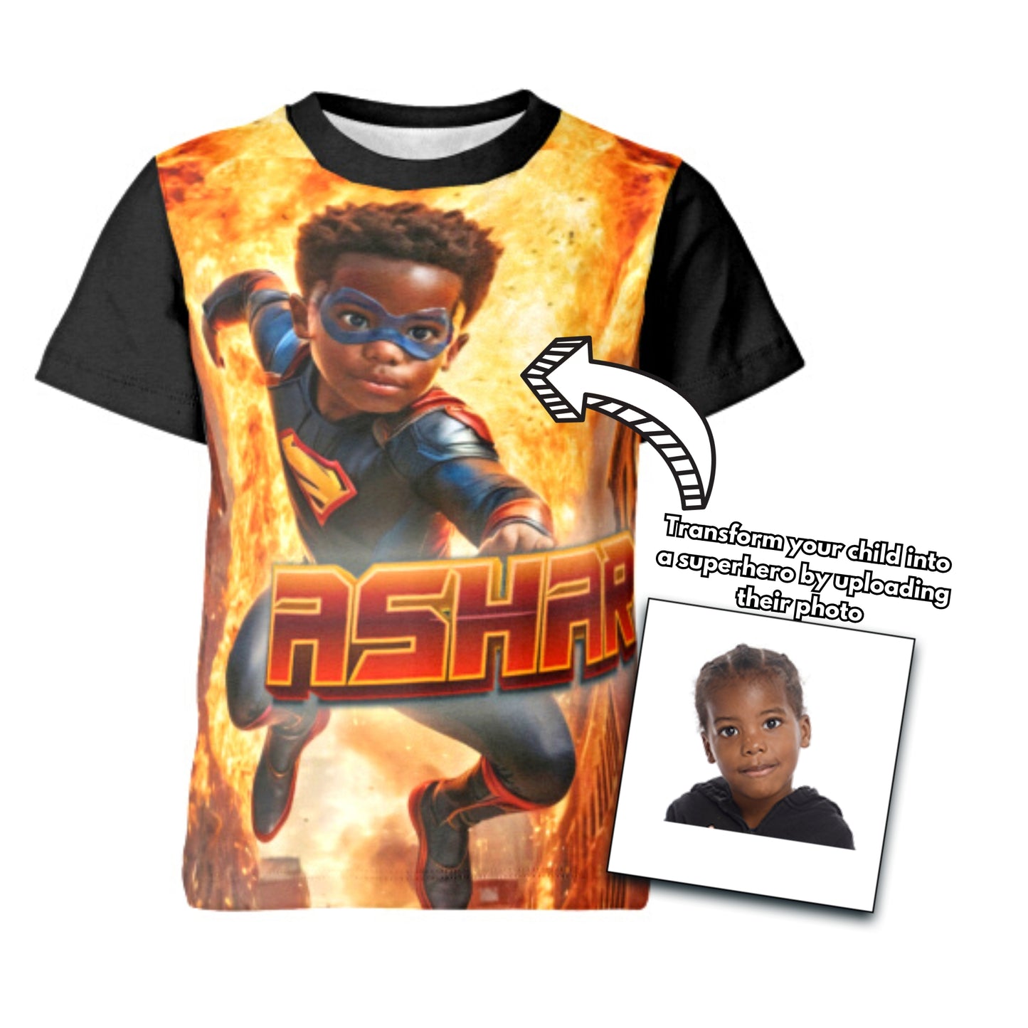 Personalised Super Hero T-shirt Boys
