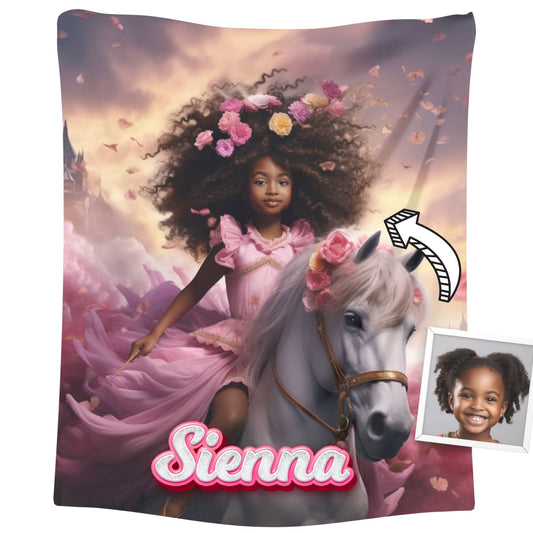 Princess Photo Blanket For Girls