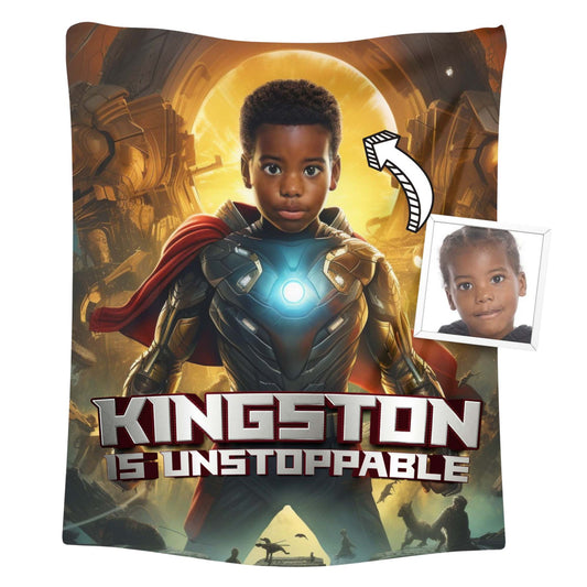Boys Personalized Superhero Blanket