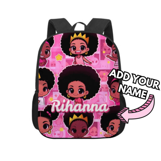 Personalised Affirmation Back Pack For Melanin Brown Girls