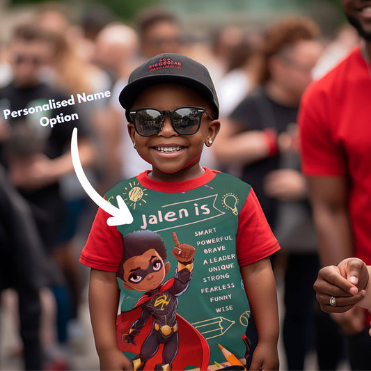 Personalised Black Boy Affirmation T-shirt