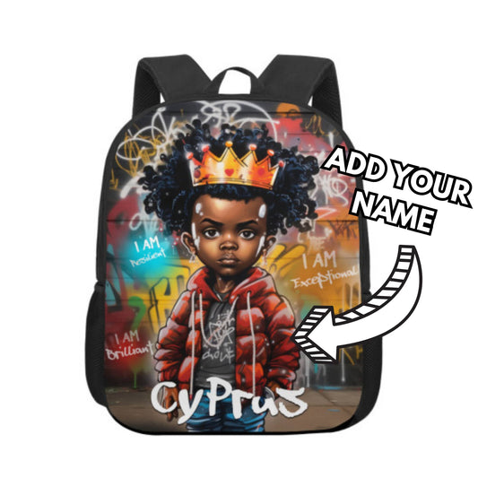 Personalised Name Children's School Bag For Boys