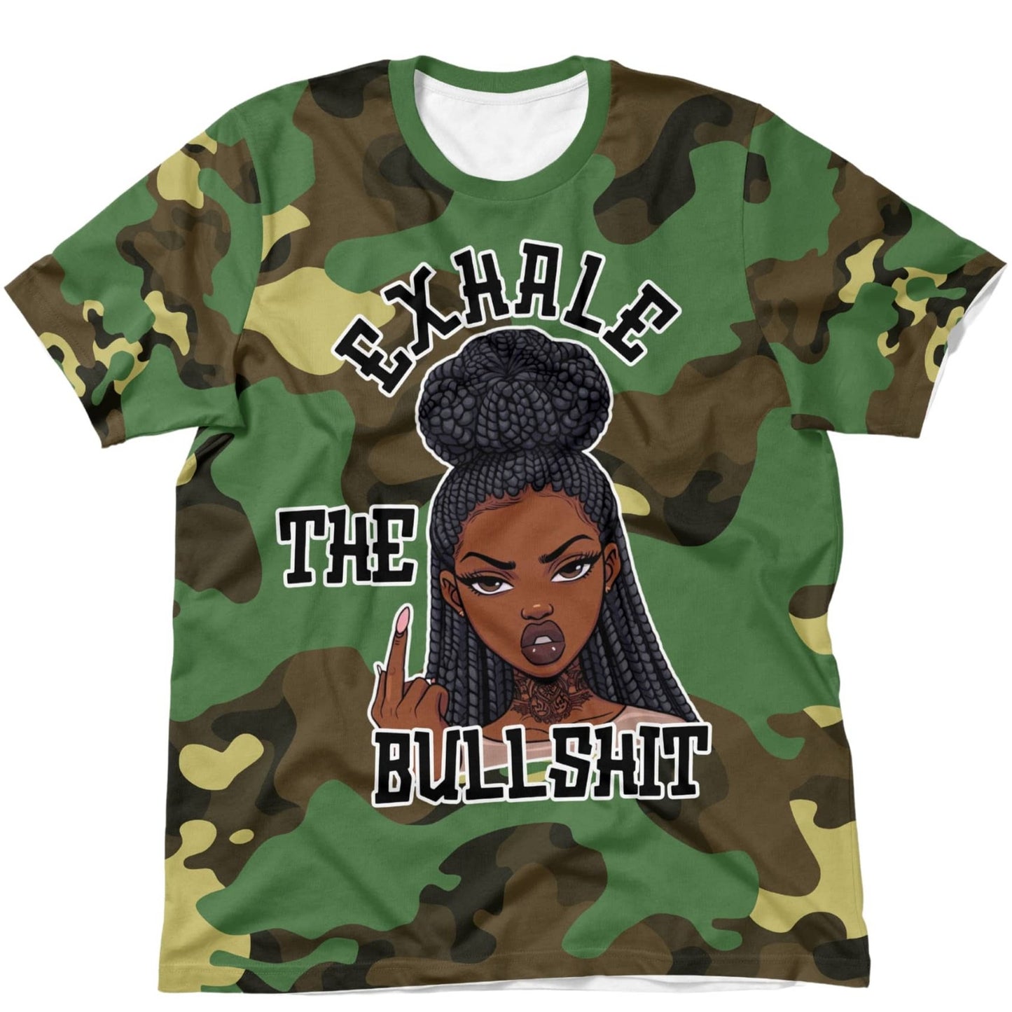 Exhale the Bs T-shirt Camo