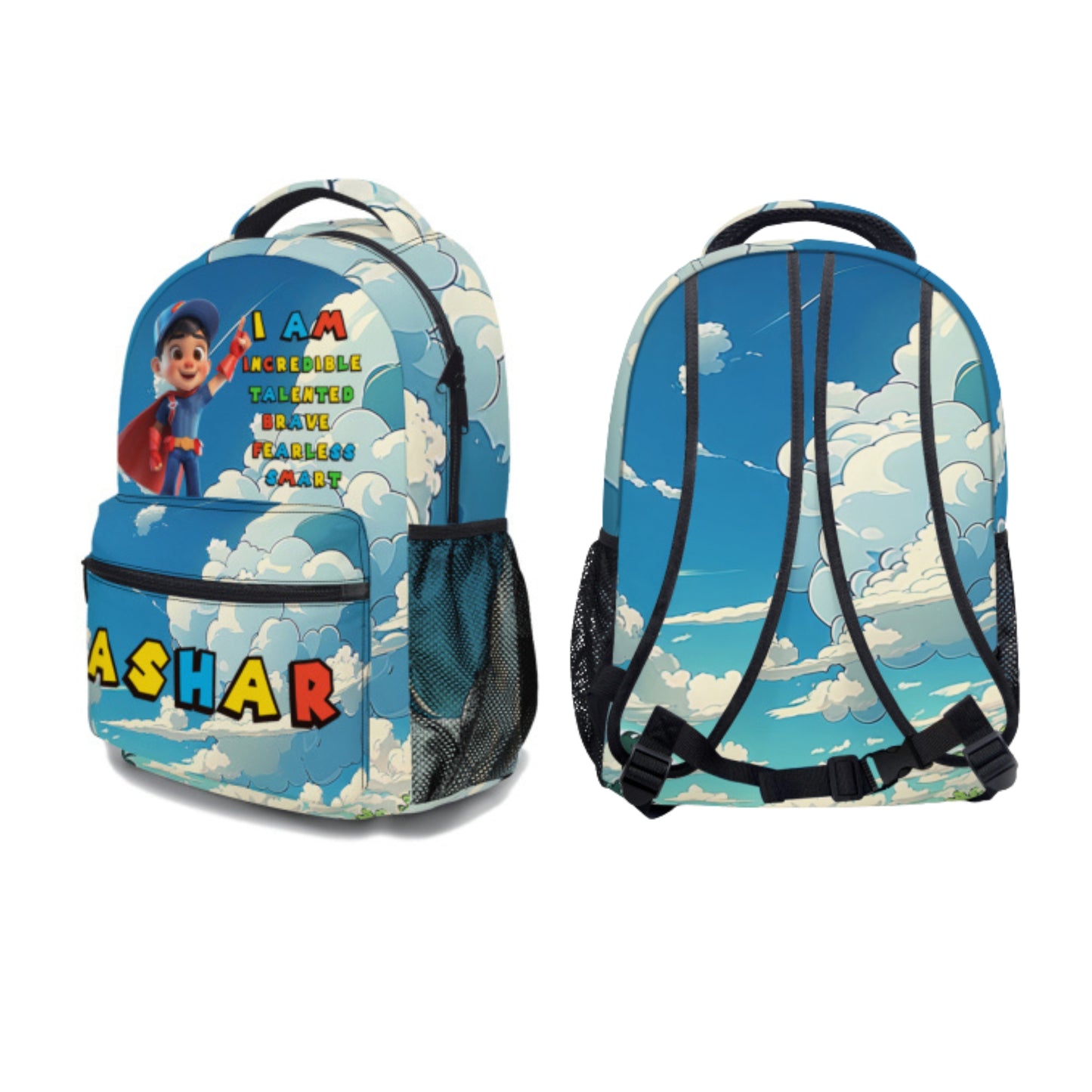 3 Piece Set Personalised Backpack For Kids