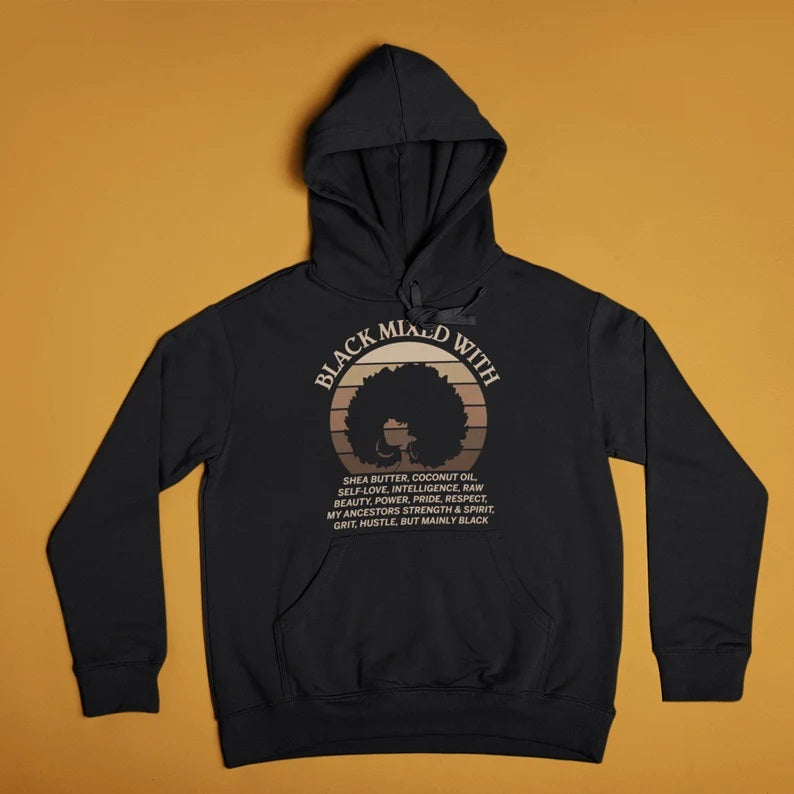 Black Mixed With Shea Butter Hoodie